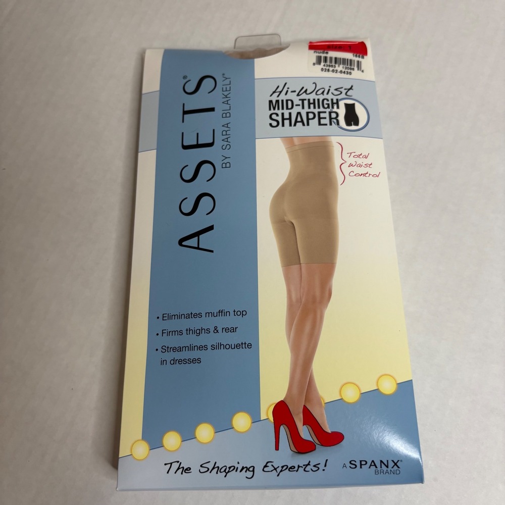 Assets by Sara Blakely Hi-Waist‎ Mid-Thigh Shaper Nude Size 1 Shapewear